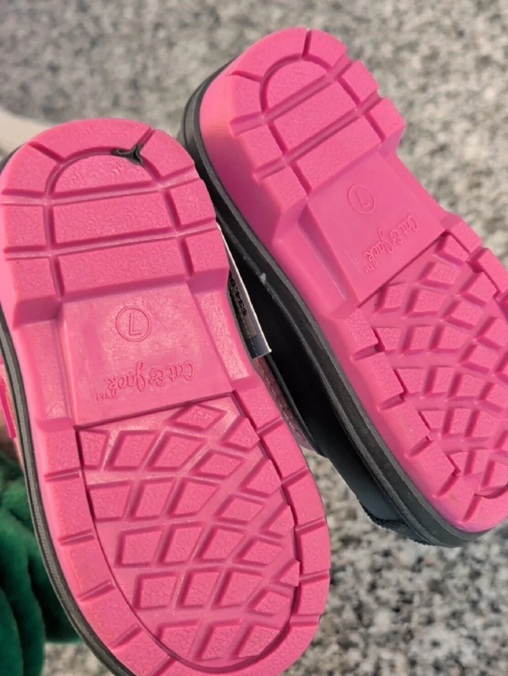 Cat & Jack Pink Toddler Snow Boots with Black Toe